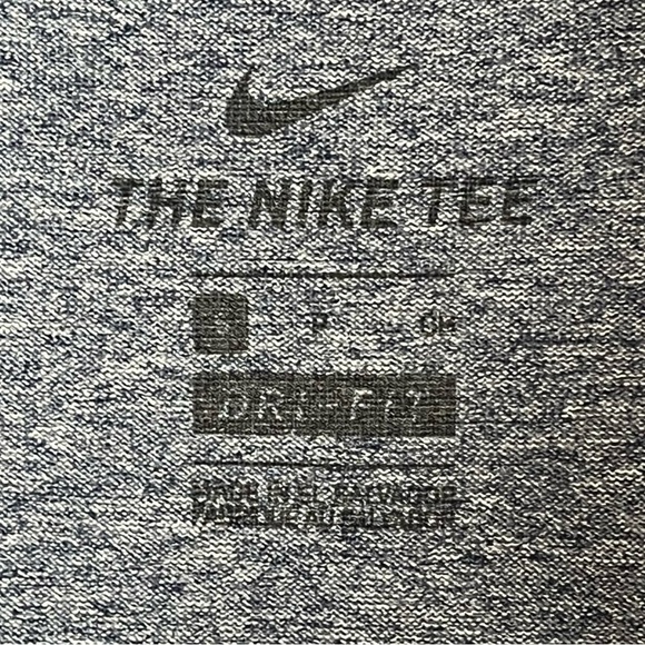 THE Nike Tee Heather Blue Basic Dri Fit Athleisure Crew Neck - Picture 5 of 7